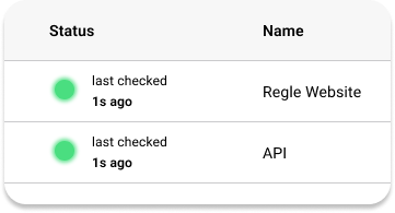 Regle Health Check Monitor UI